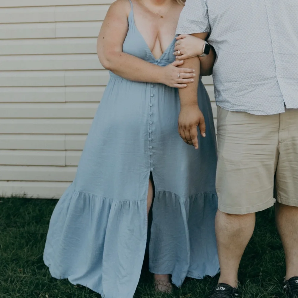 Abercrombie & Fitch Light Blue Maxi Dress